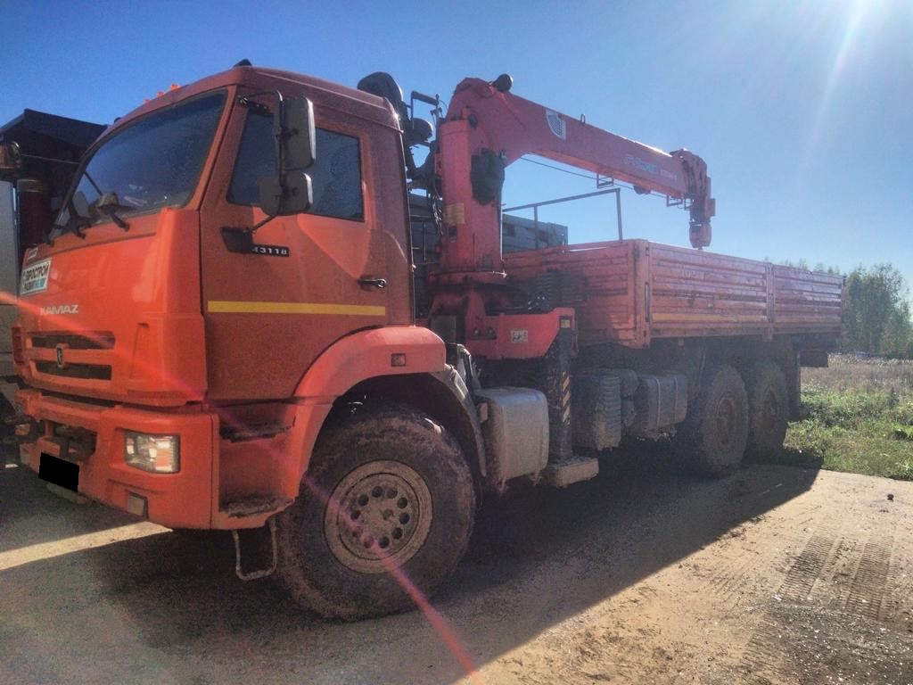 А/м бортовой 659100 на шасси Камаз 43118-50 с КМУ Kanglim KS1256