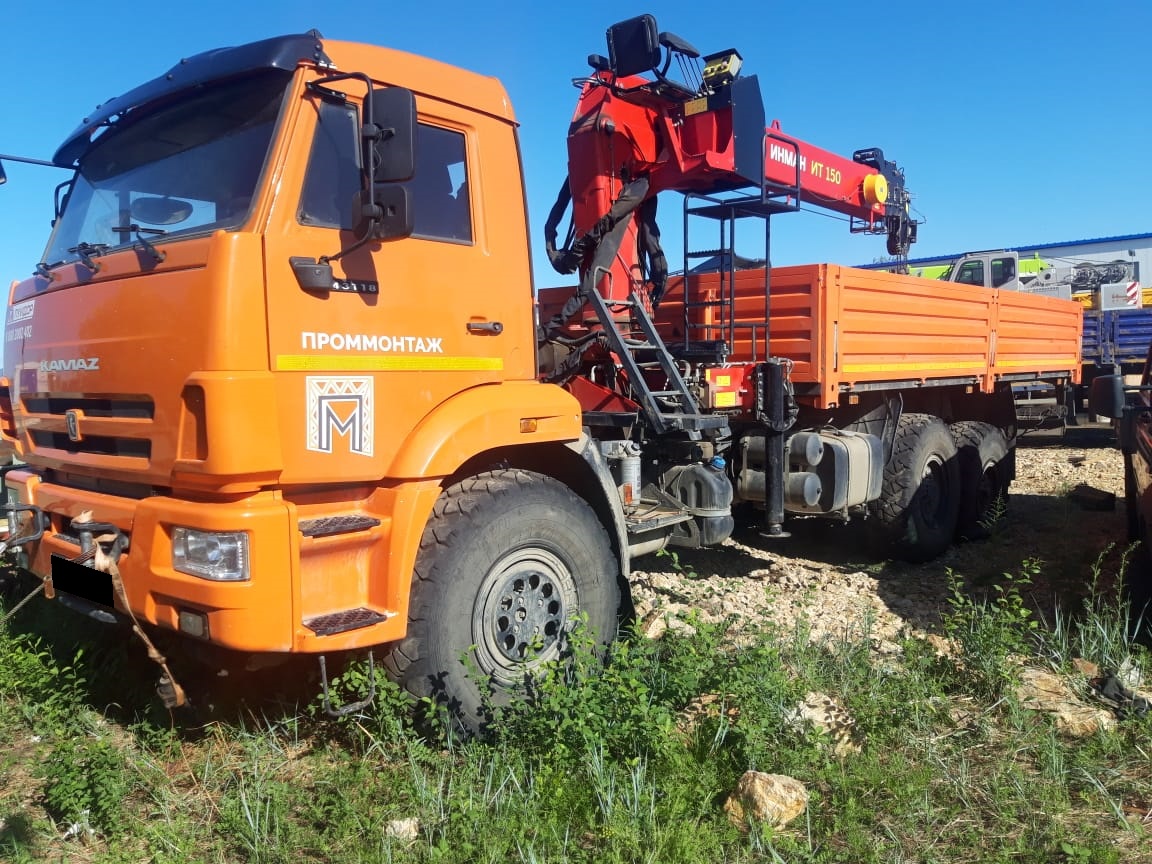А/м бортовой КАМАЗ 43118 с КМУ Inman IT 150 (659100)