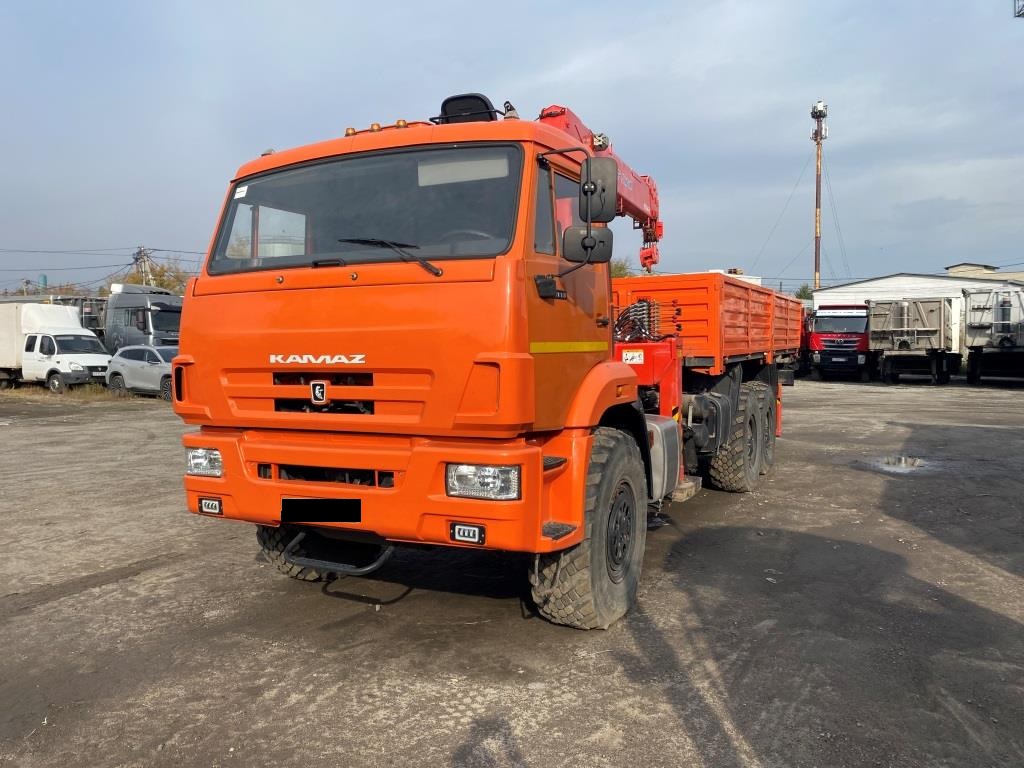 А/м бортовой 659100 на шасси Камаз 43118-50 с КМУ Kanglim KS1256