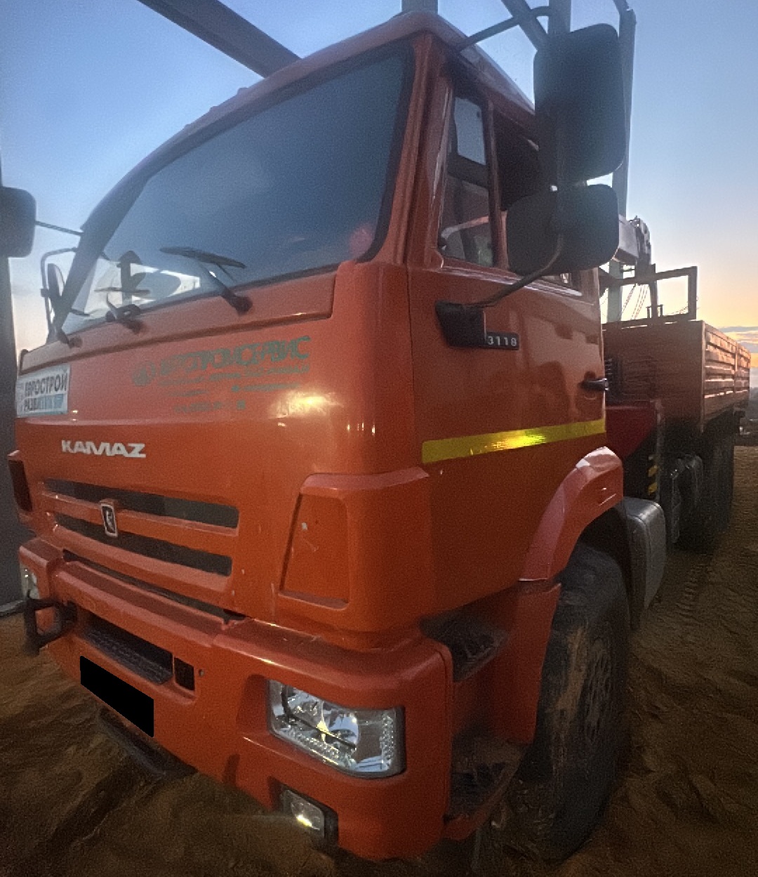 А/м бортовой с КМУ Kanglim KS1256 на шасси КАМАЗ 43118-50