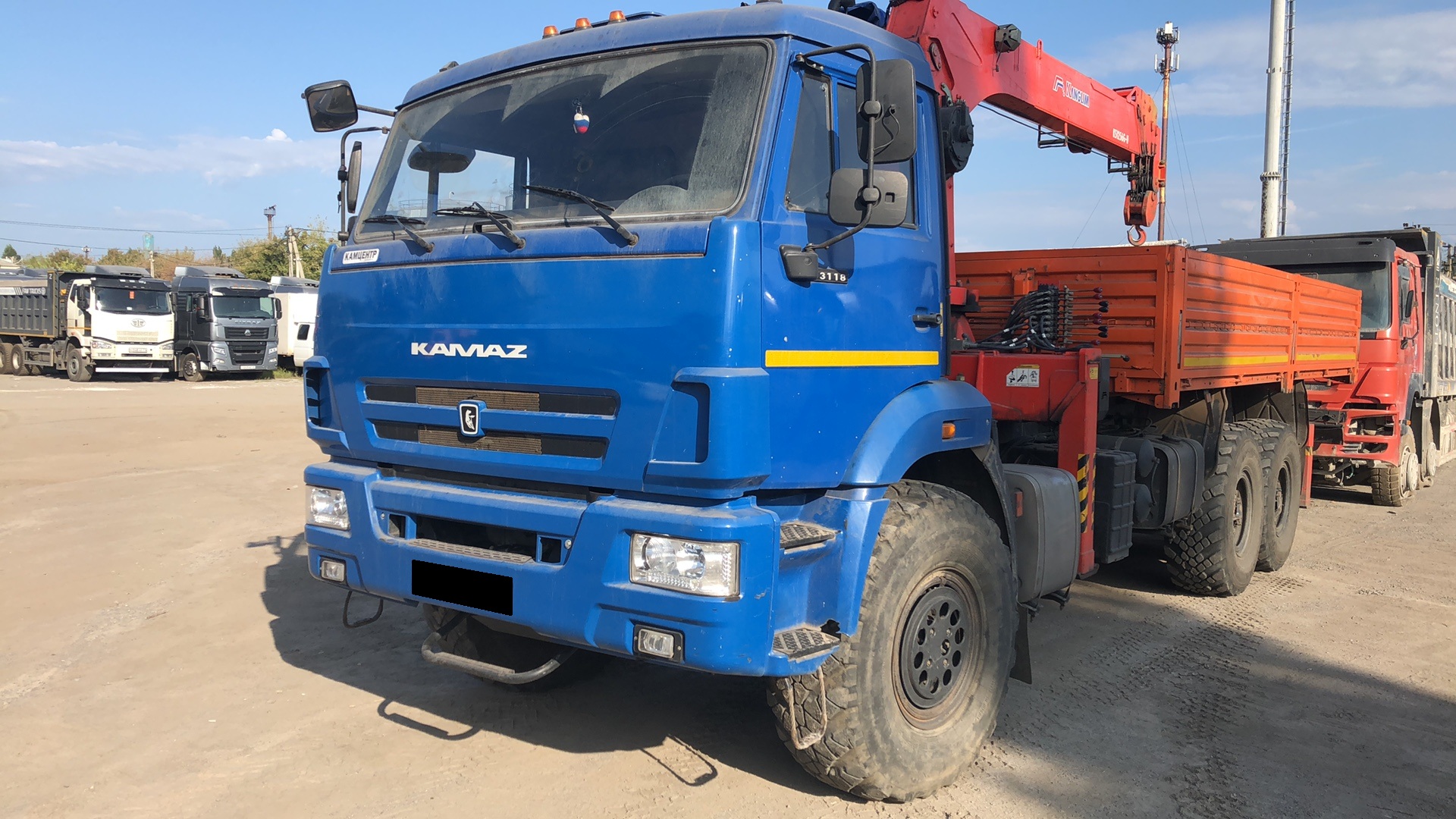 А/м бортовой 659100 на шасси Камаз 43118-50 с КМУ Kanglim KS1256