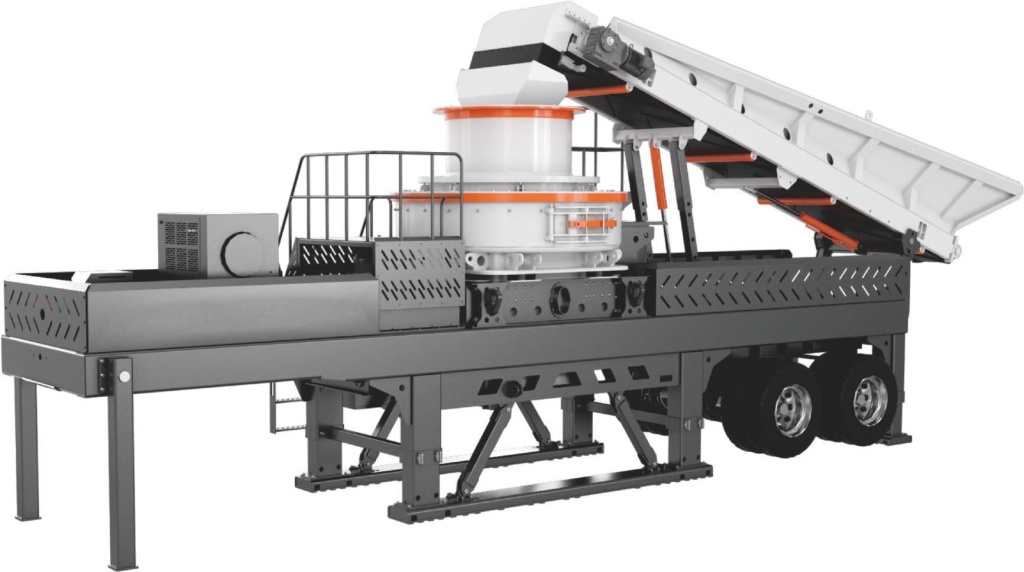 Полумобильная установка с центробежно-ударной дробилкой