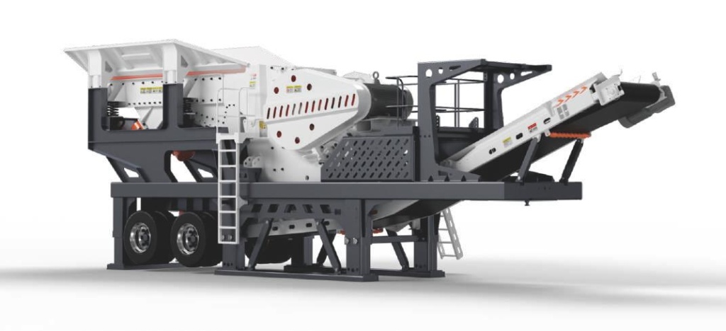 Полумобильная установка с конусной дробилкой
